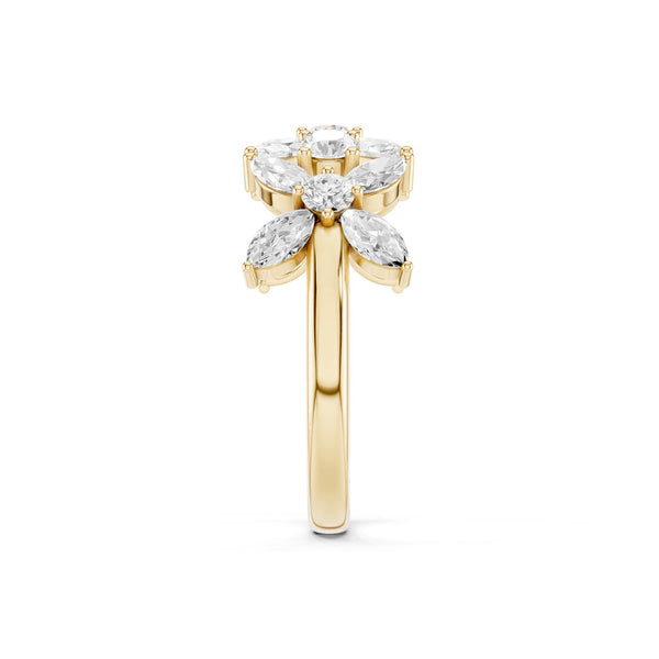 Alyssa Trio Marquise Bouquet Ring