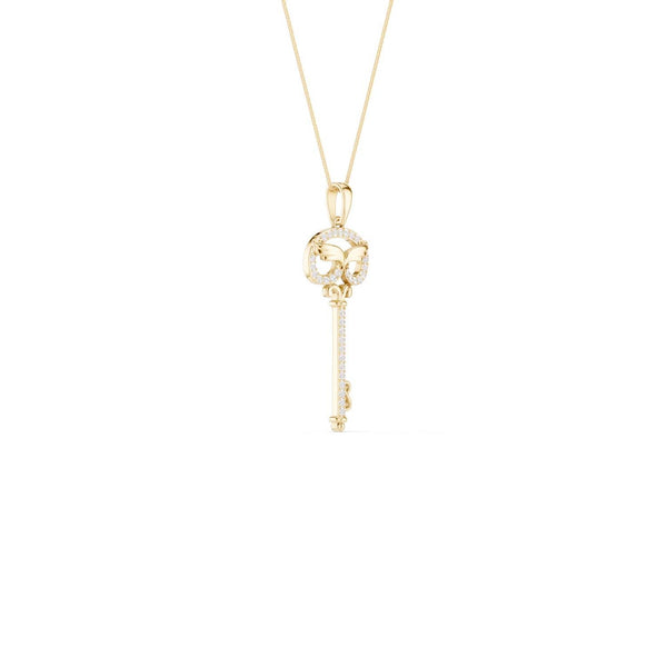 Angel Wings Key Pendant