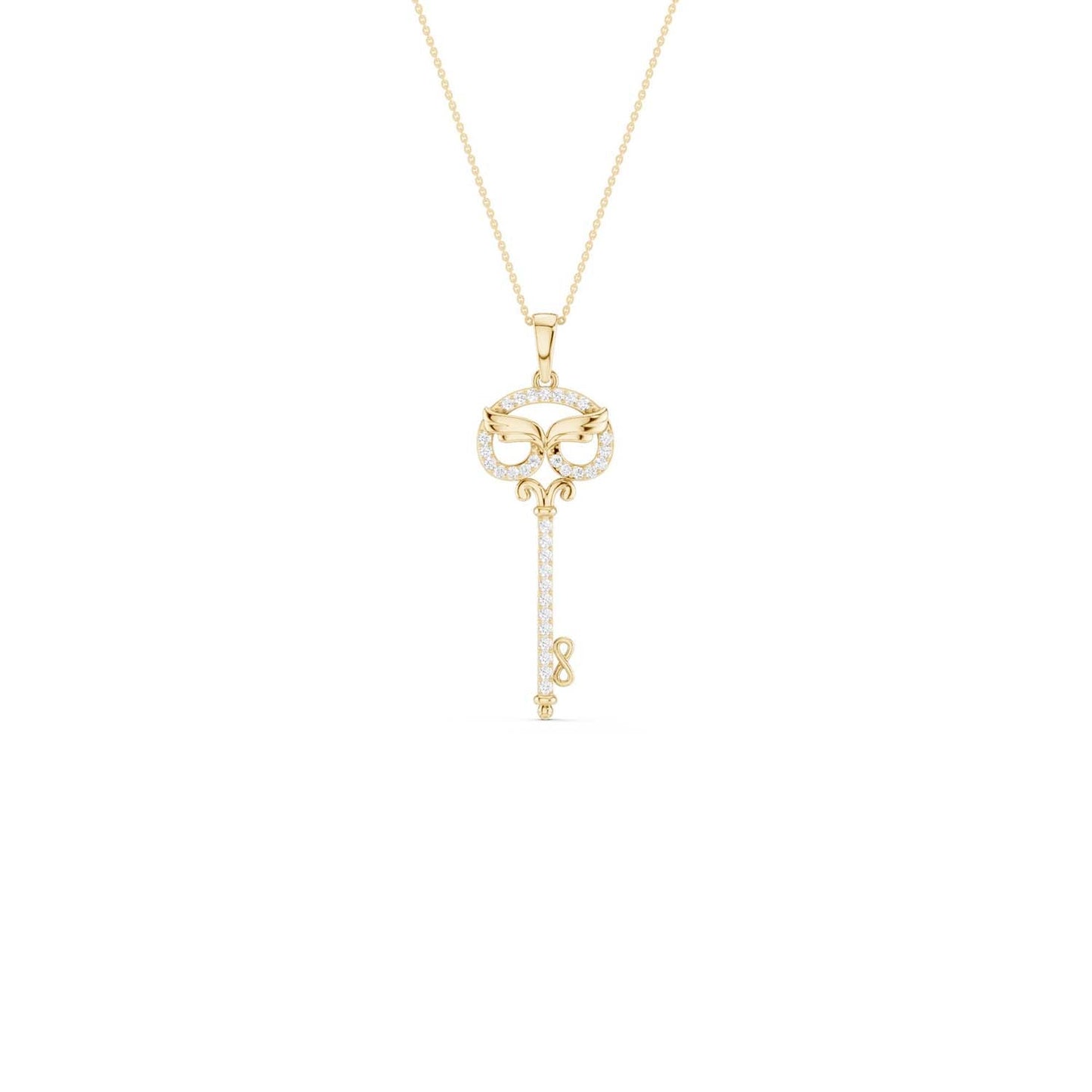 Angel Wings Key Pendant