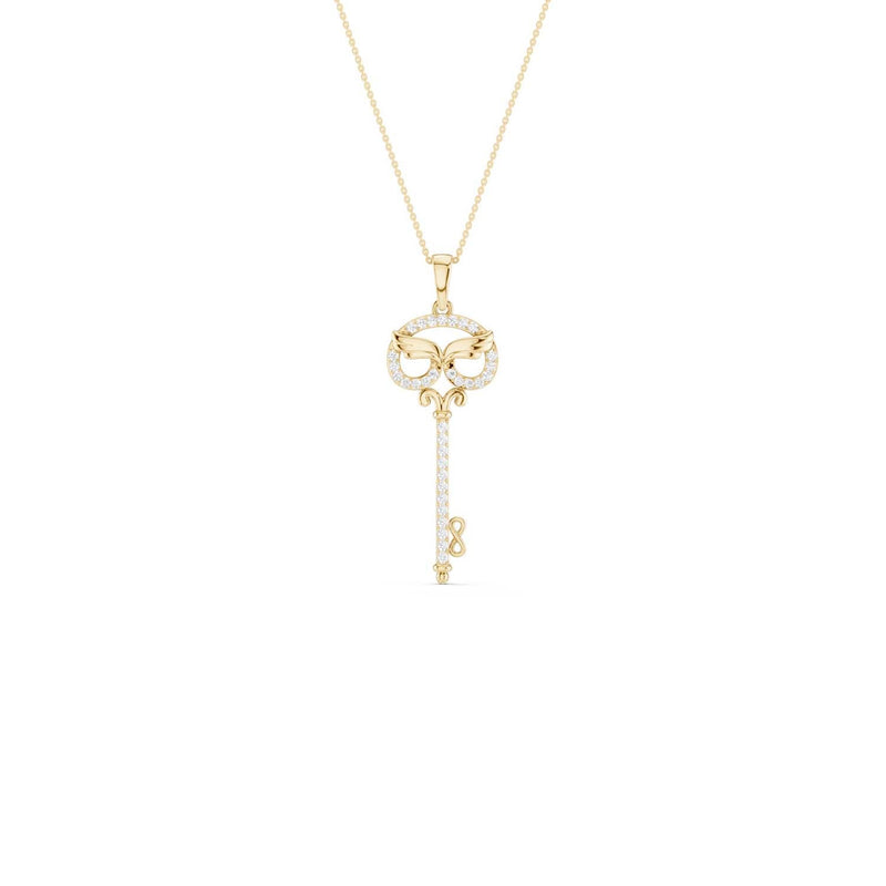 Angel Wings Key Pendant