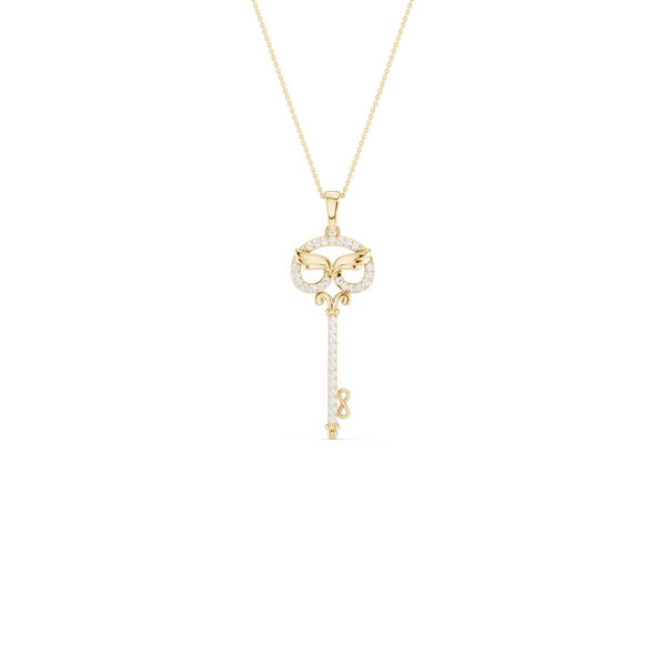 Angel Wings Key Pendant