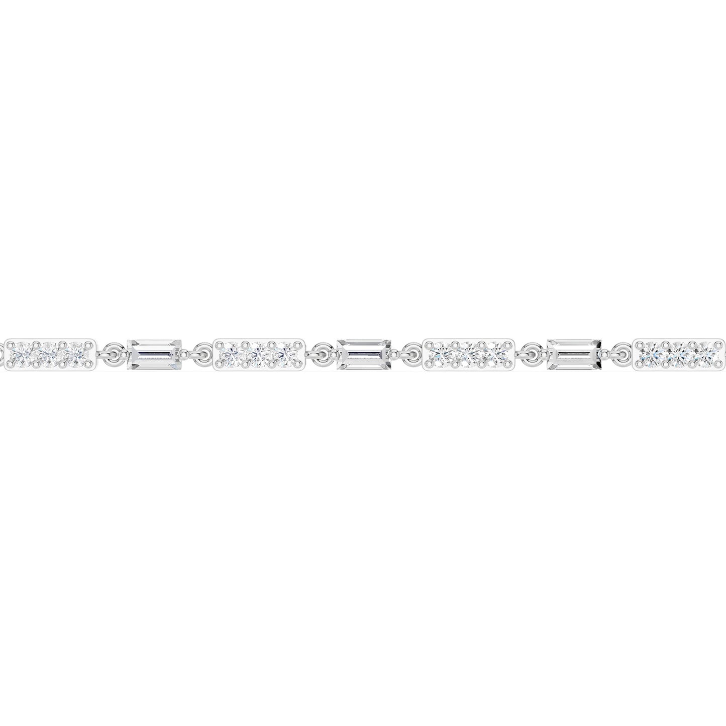Emerald Link & Diamond Bar Bracelet