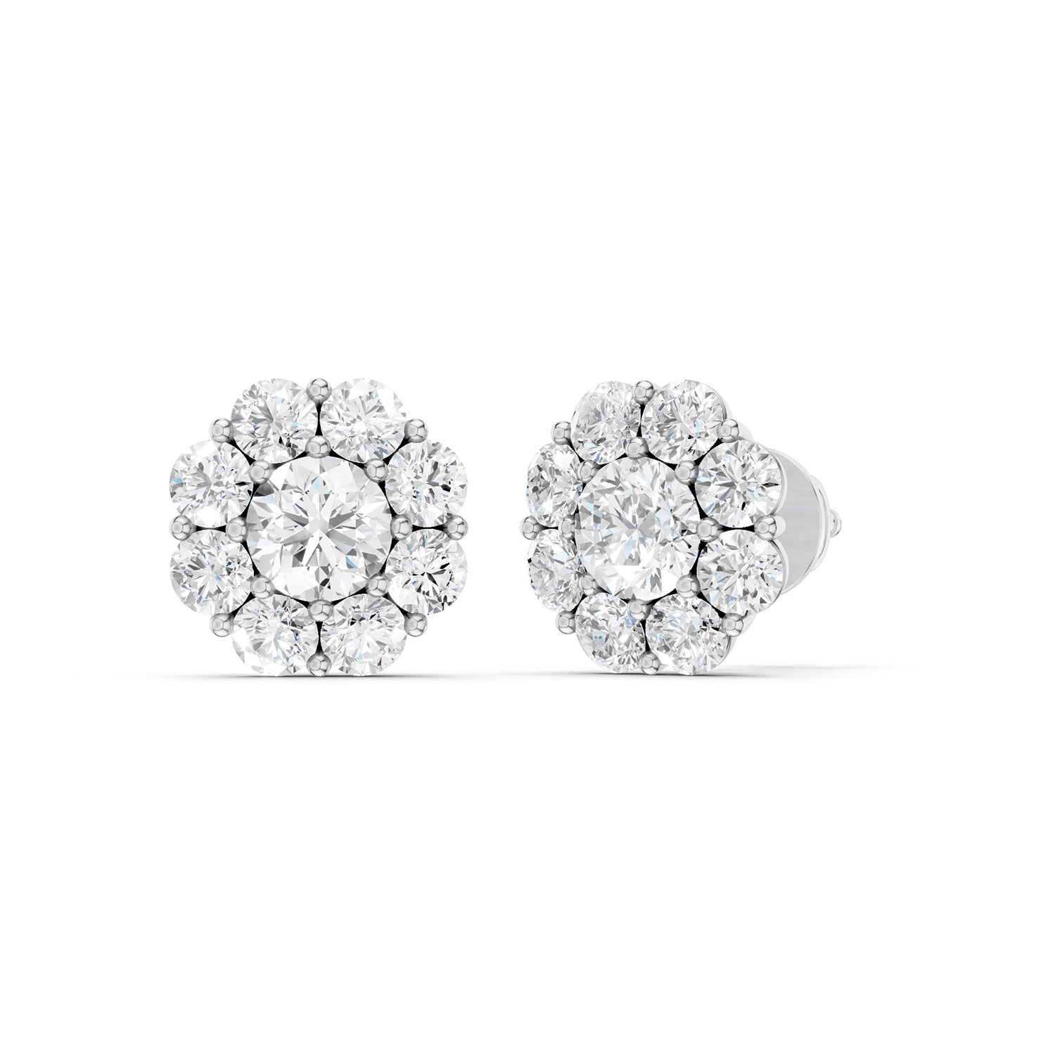 Floral Cluster Basket Studs