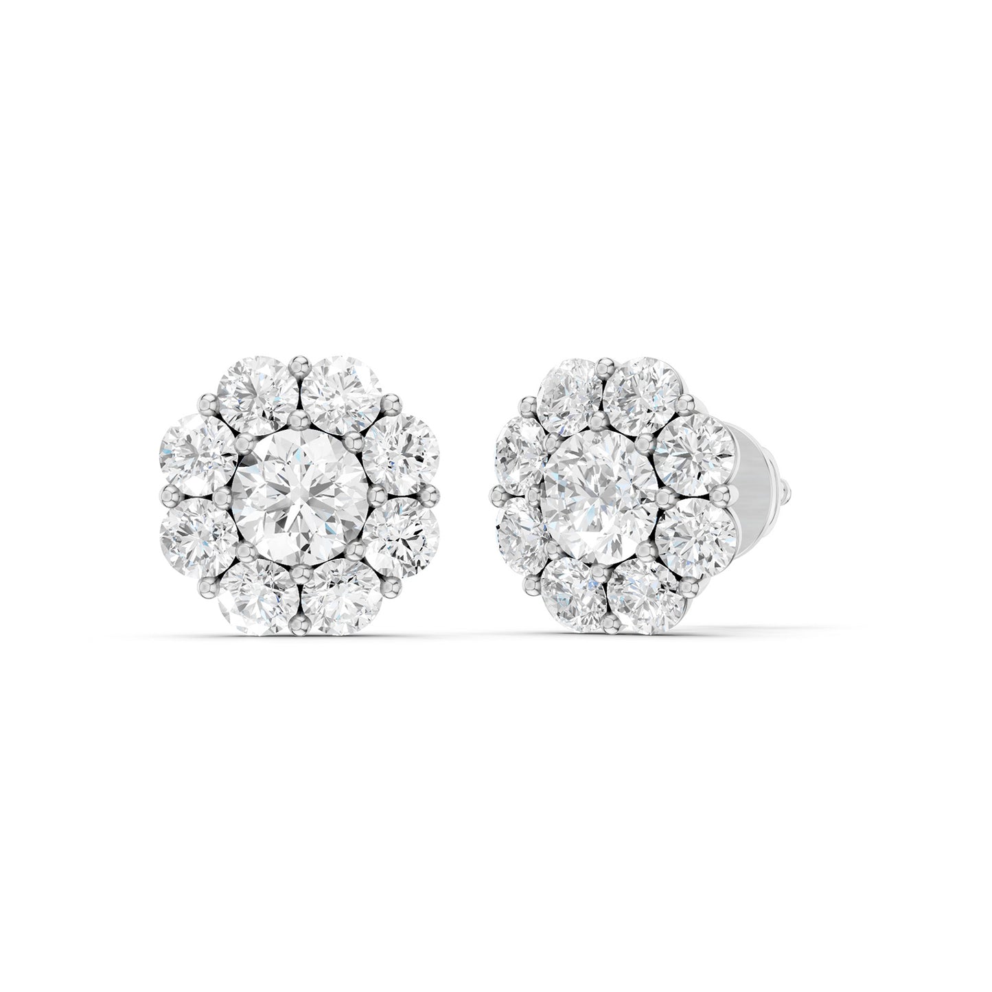 Floral Cluster Basket Studs