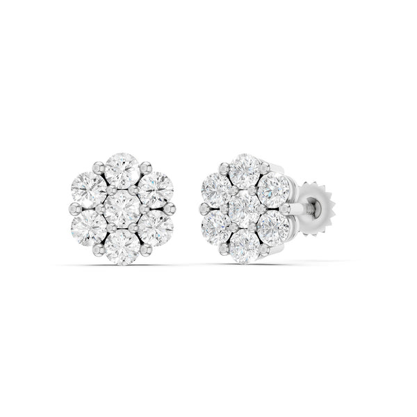 Floral Cluster Studs Large