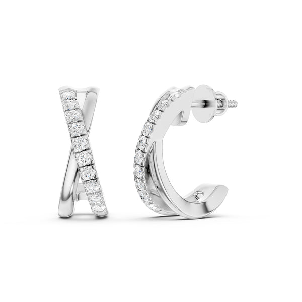 Criss-Cross Open Hoops