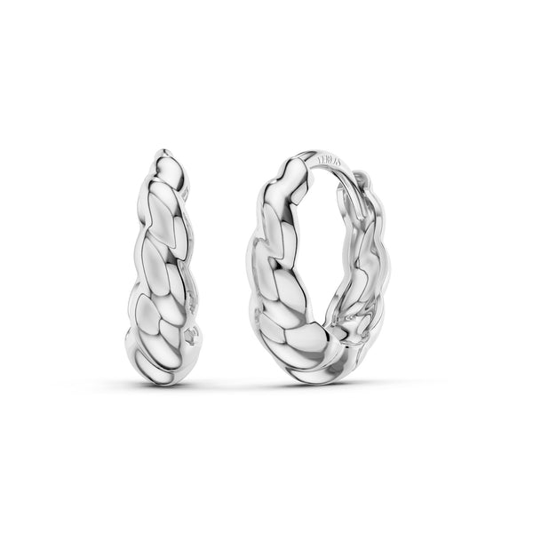 Twisted Rope Gold Huggie Hoops