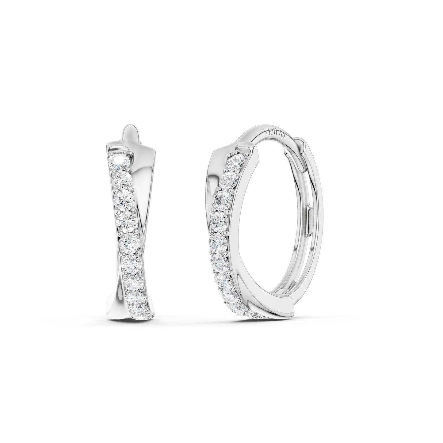 Twisted Huggie Hoop Earrings