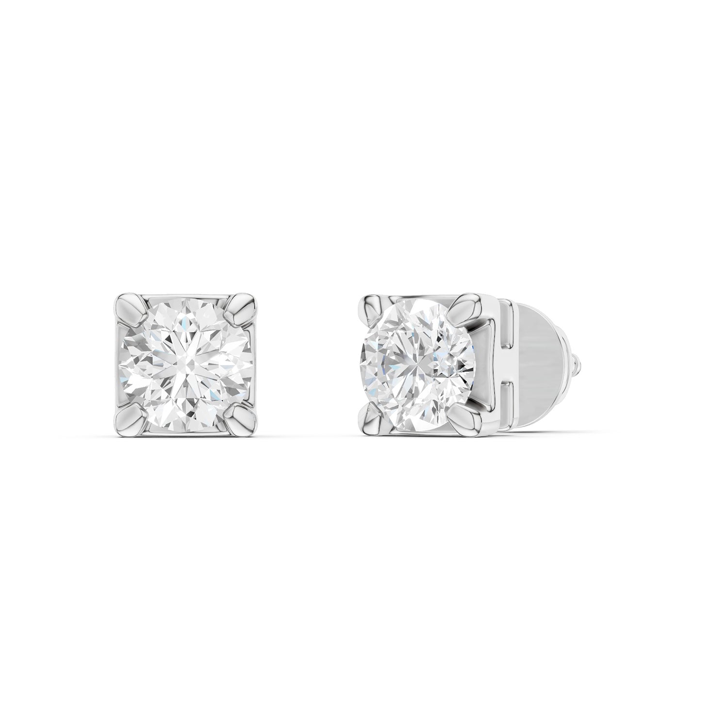 Faceted Round-Cut Open-H Studs