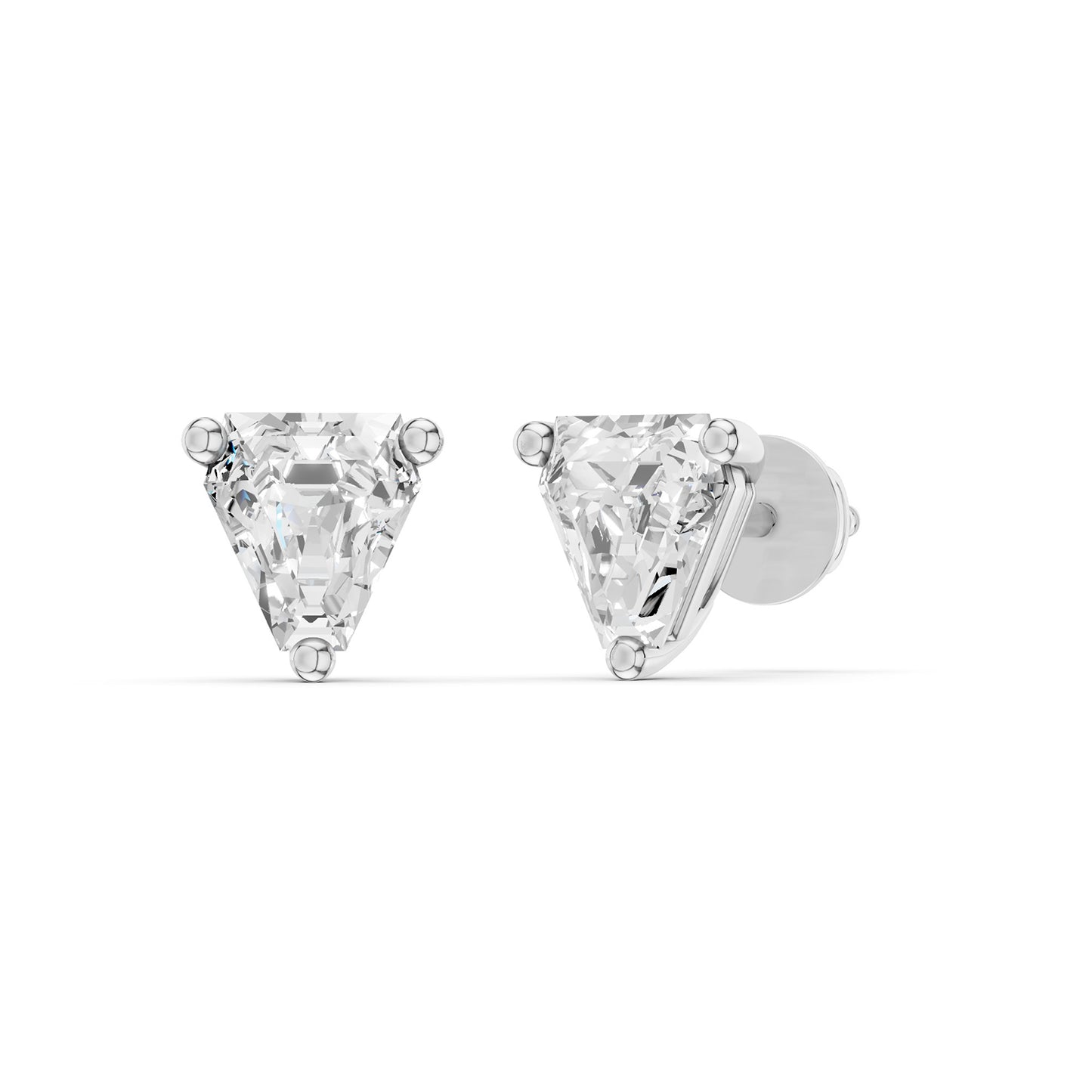 Trillion-Cut Diamond Studs