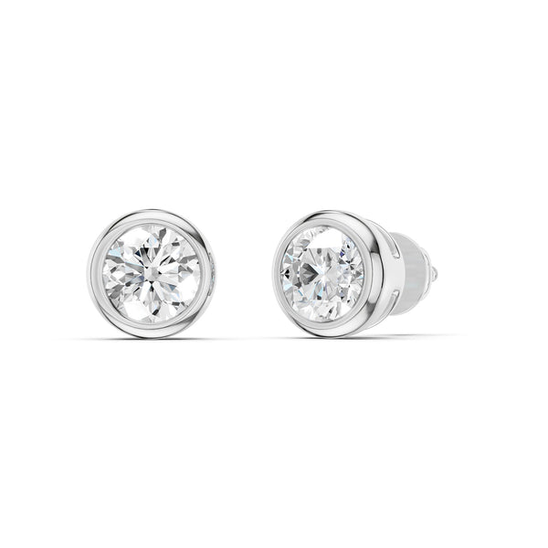 Faceted Open-H Bezel Round Studs