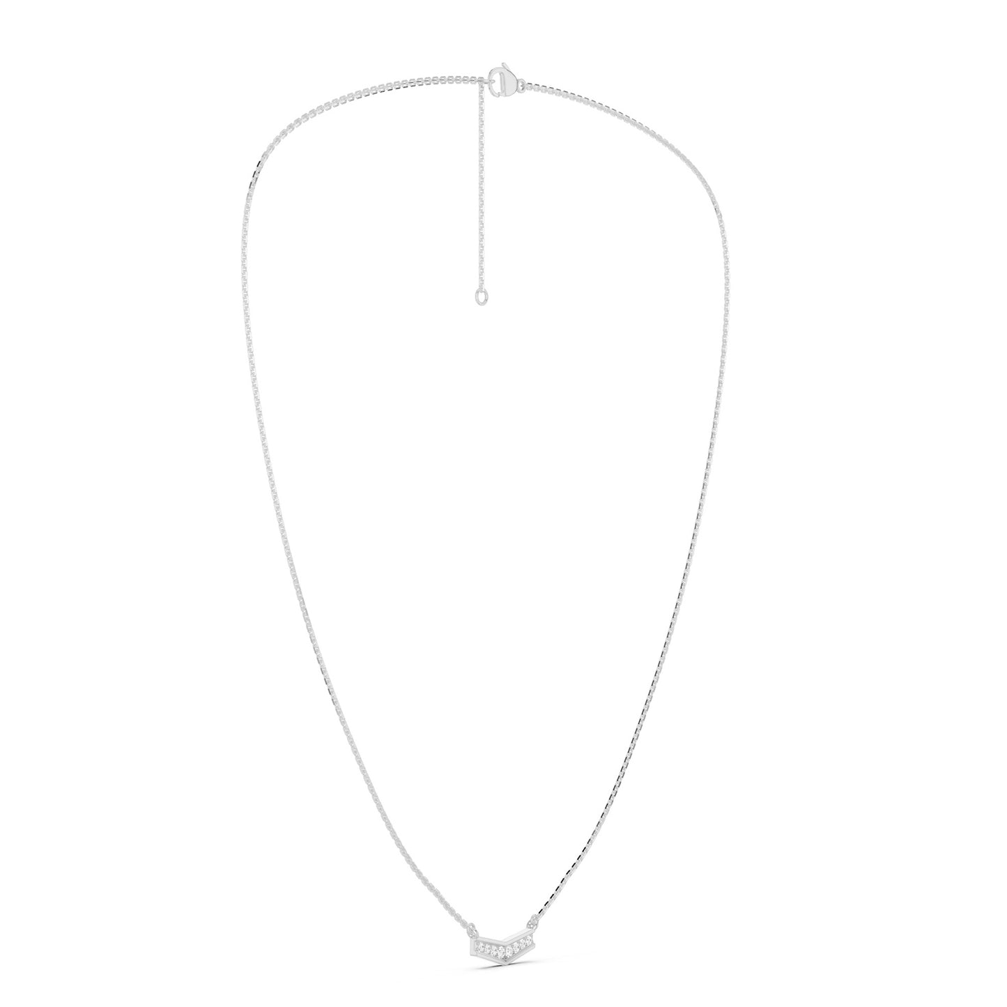 Chevron Bar Pendant Necklace