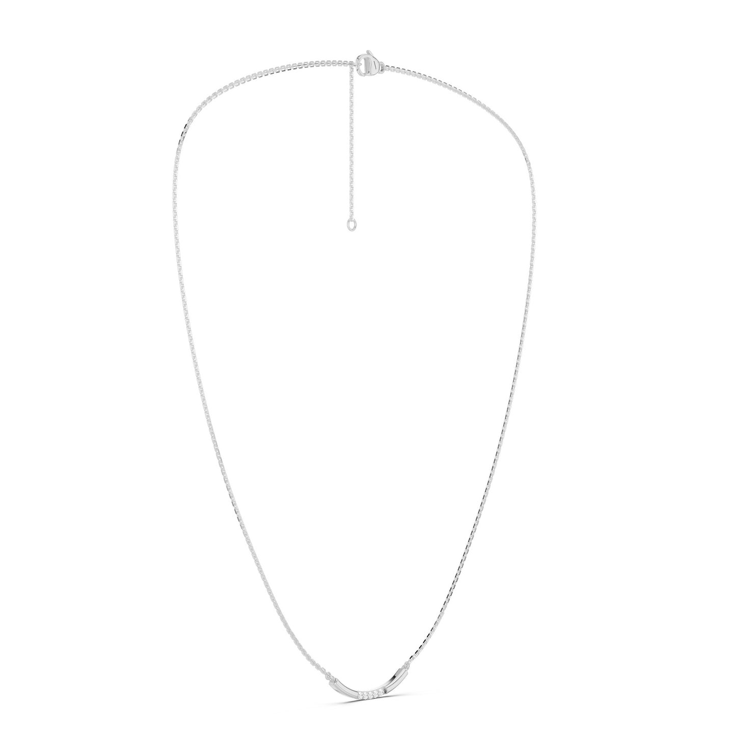 Arc Pave Bar Necklace