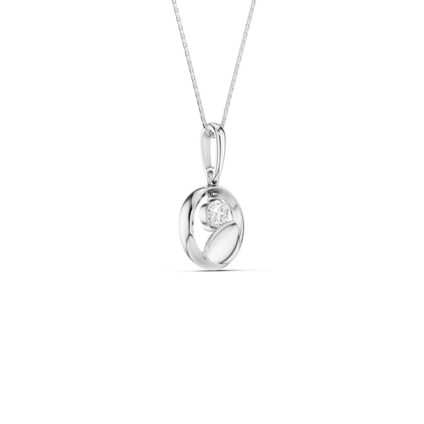 Open-Circle Leaf Pendant