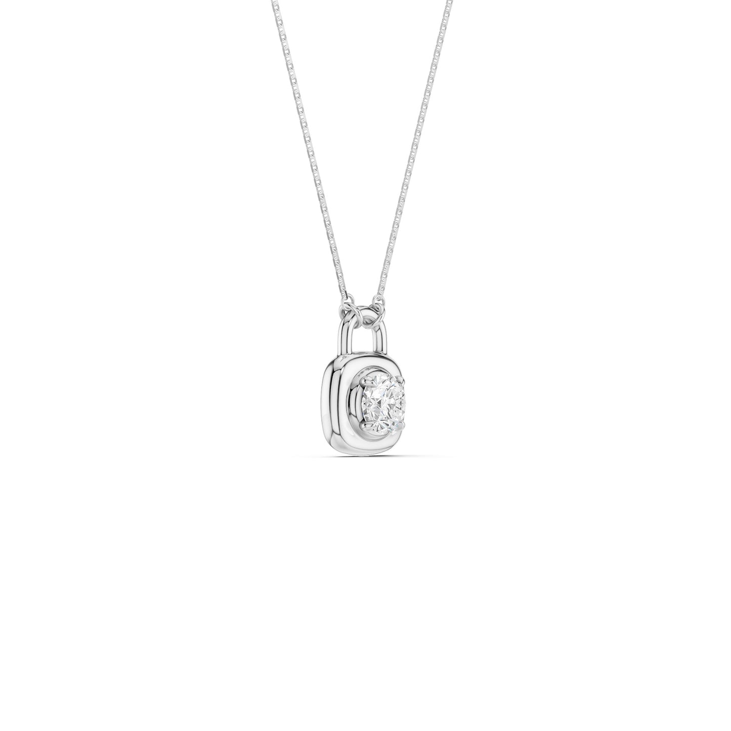 Round-Cut Lock Necklace