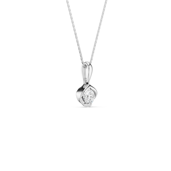 Cradled Round Pendant