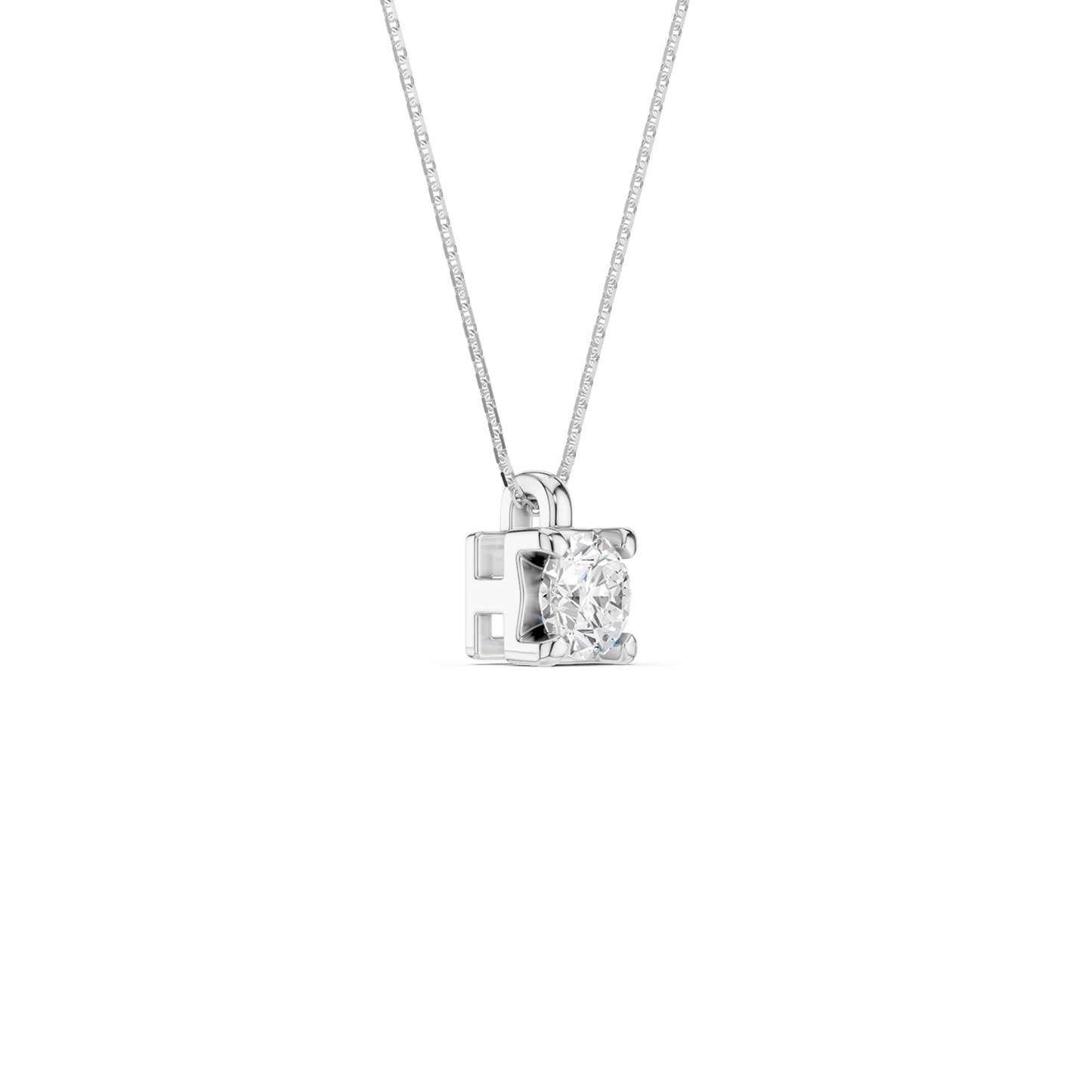 Faceted Round-Cut Open-H Pendant