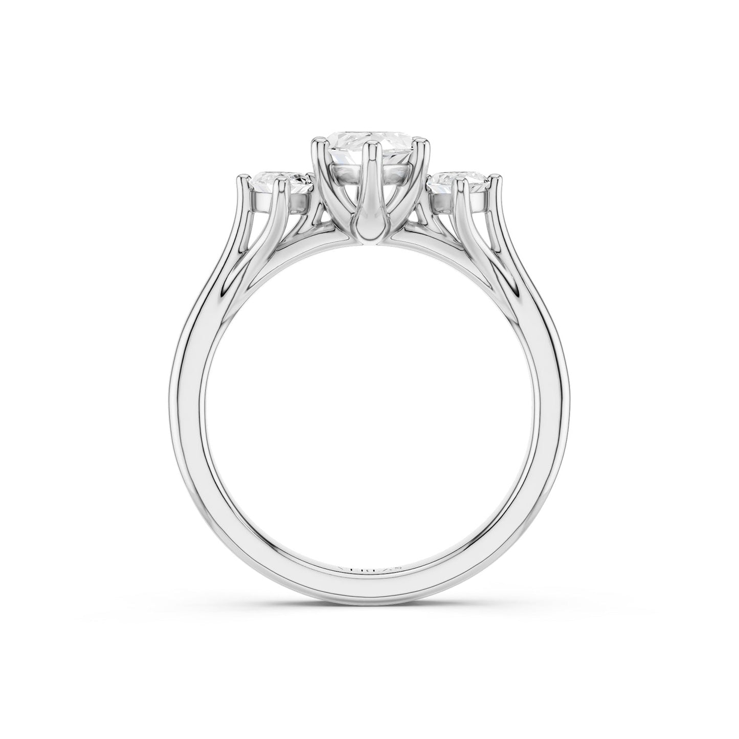 Marquise-Cut Trinity Vows Ring
