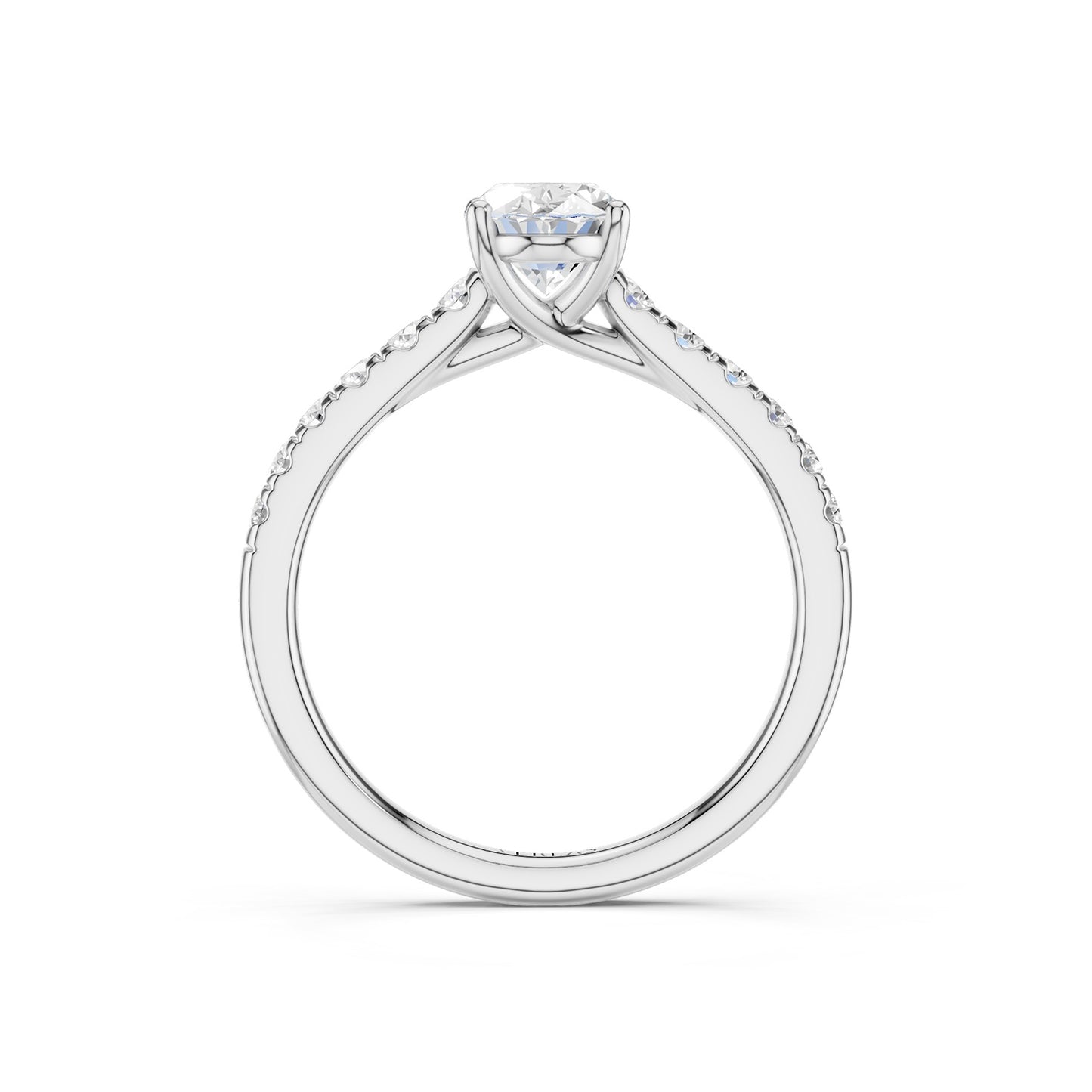 Oval Four-Prong Solitaire Ring
