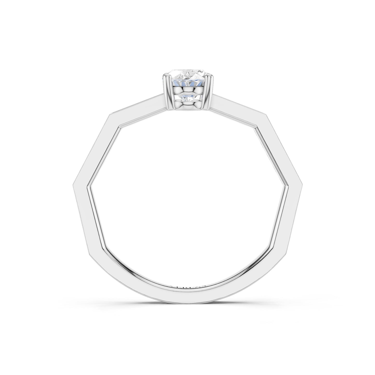 Octad Oval-Cut Channel Ring