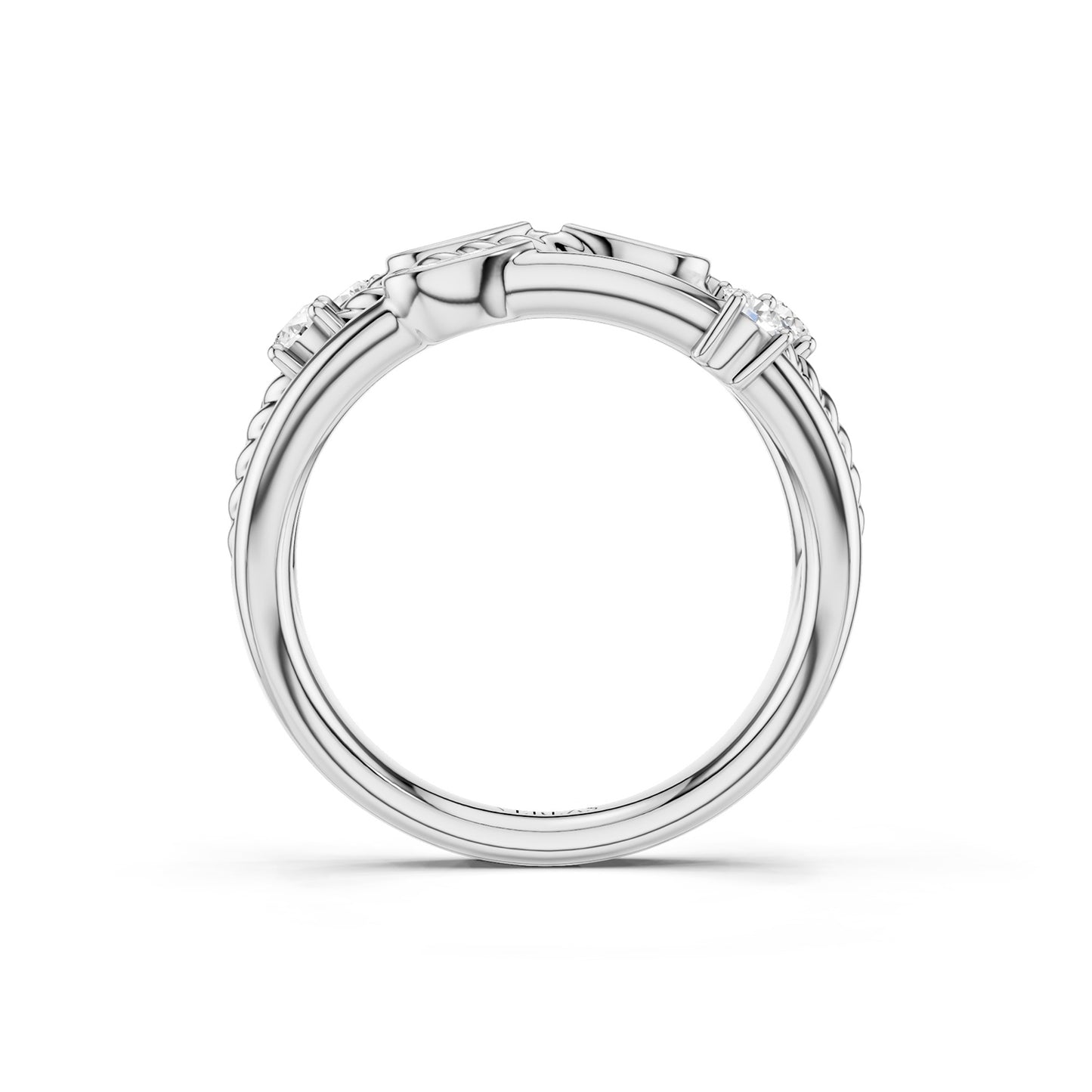 Twisted Multi Row Diamond Ring