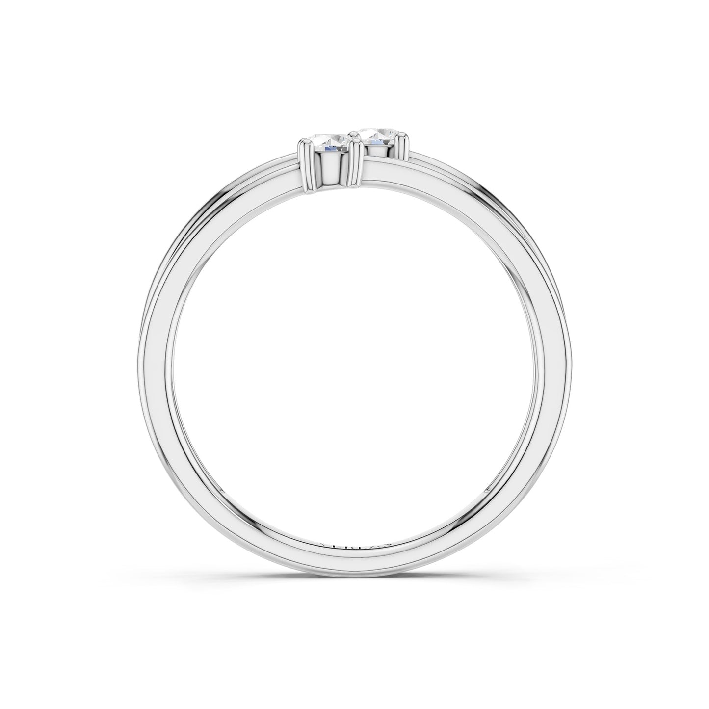 Split Shank Dual-Stone Ring