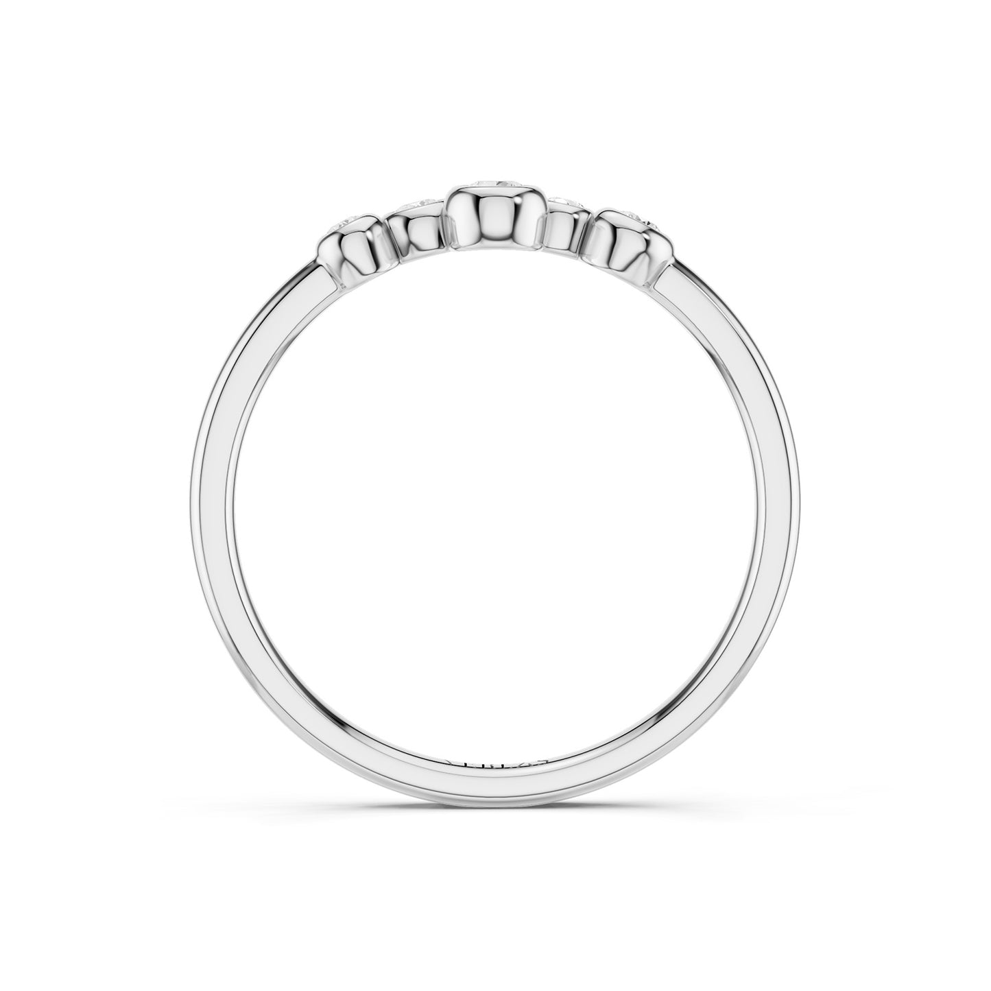 Celeste Cluster 5-Stone Bezel Ring