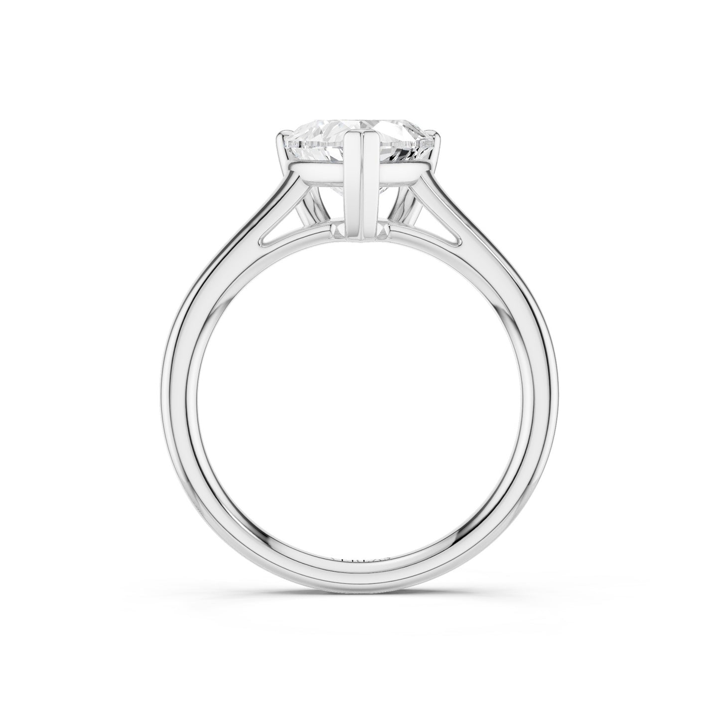 Heart Solitaire Ring Large