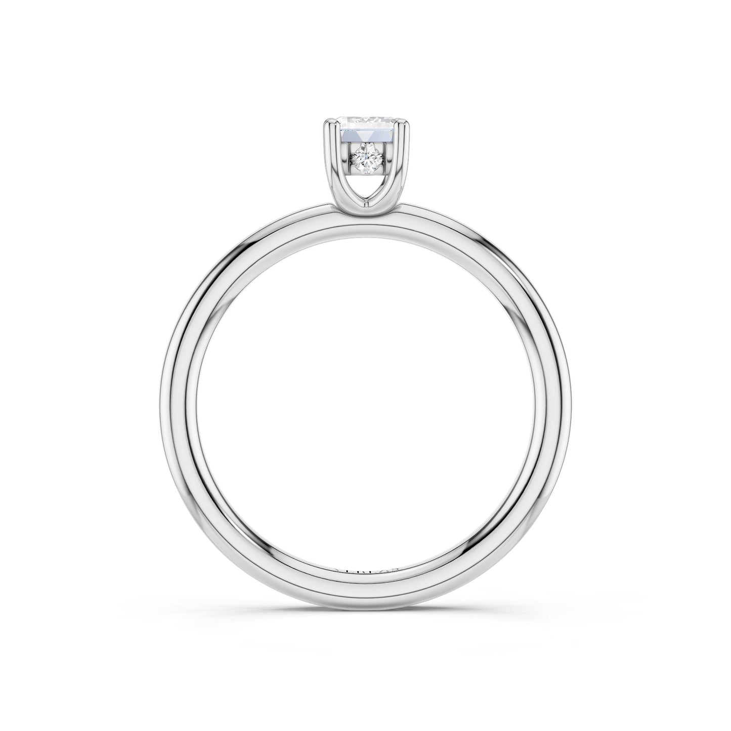 Emerald-Cut Hidden Halo Ring