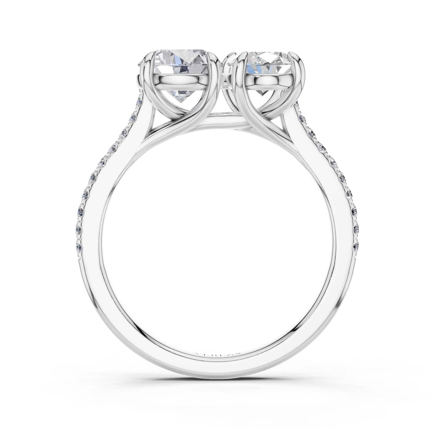 Round Oval Toi-et-Moi Signature Ring