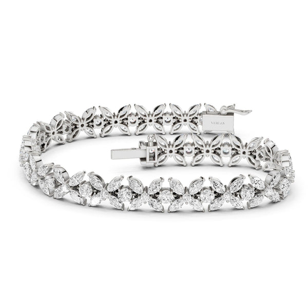 Alyssa Marquise-Cut Floral Tennis Bracelet