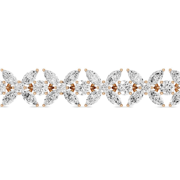 Alyssa Marquise-Cut Floral Tennis Bracelet