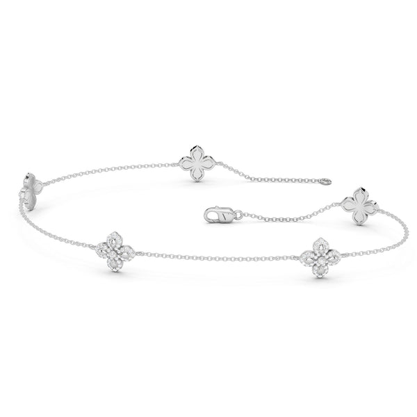 La Fleur Diamond Stationed Contour Bracelet
