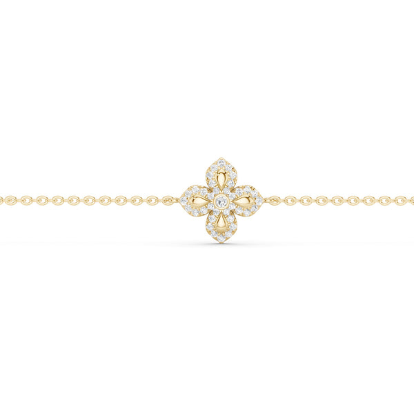 La Fleur Diamond Stationed Contour Bracelet