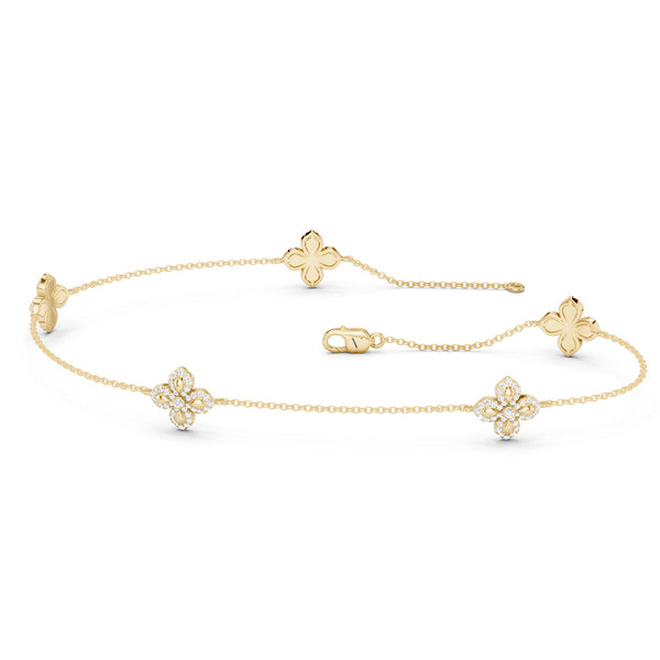 La Fleur Diamond Stationed Contour Bracelet