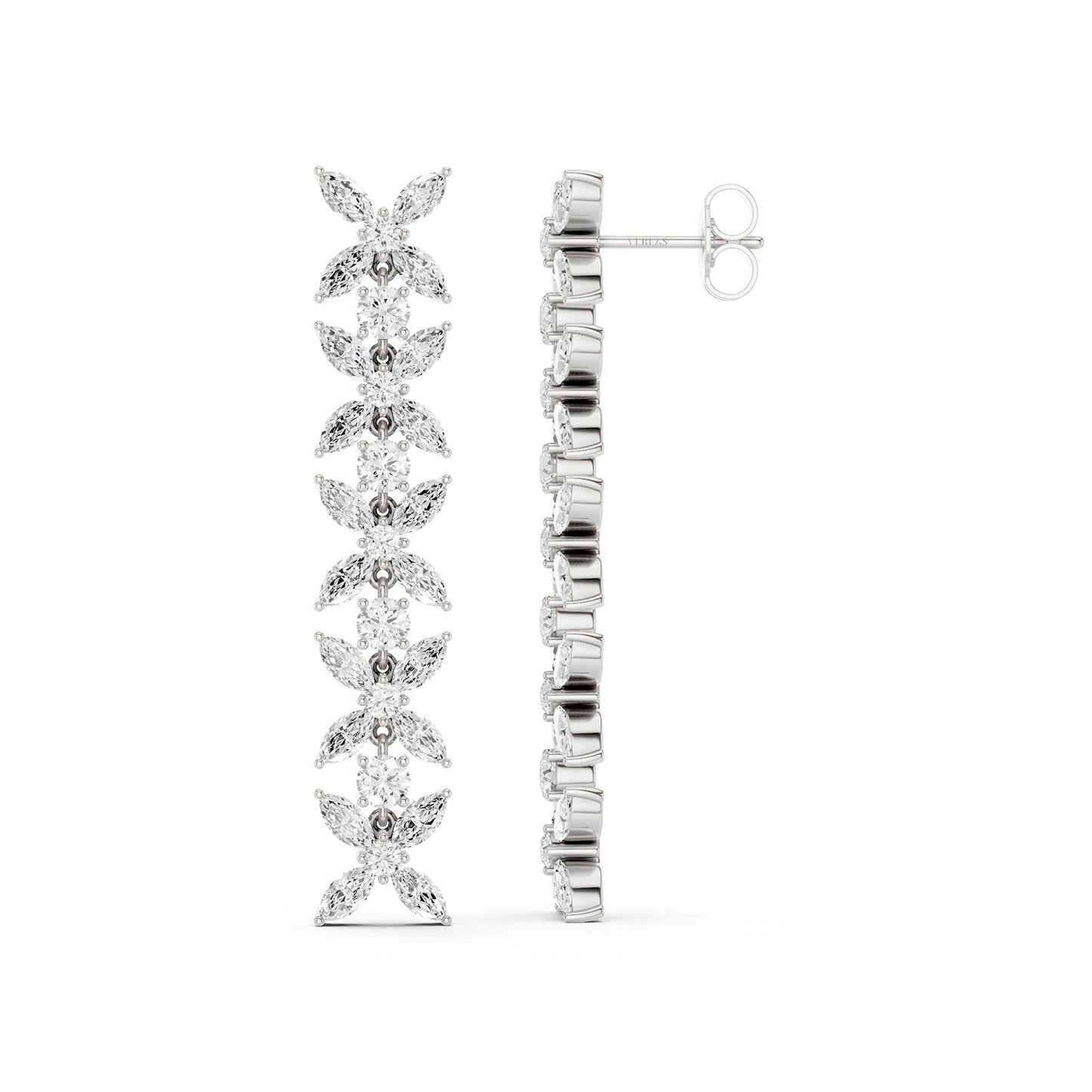 Alyssa Marquise Cascading Dangler Diamond Earrings