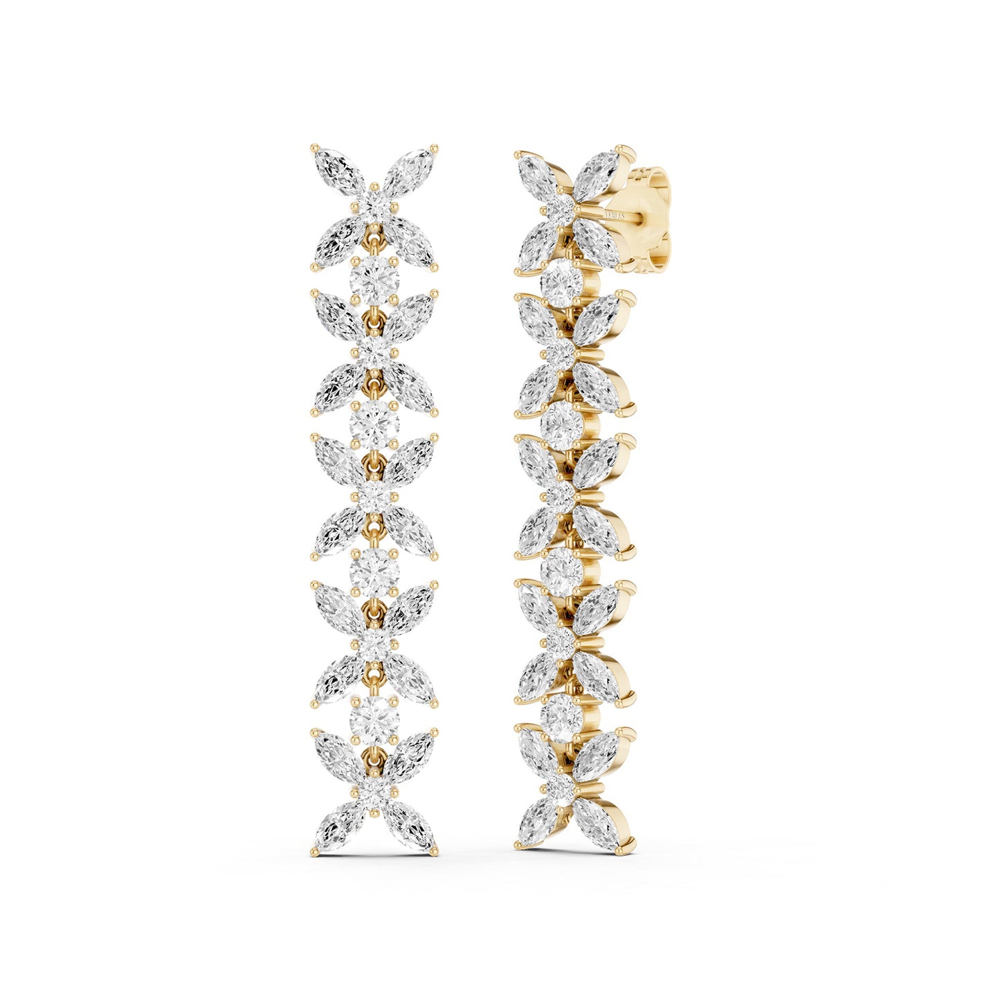 Alyssa Marquise Cascading Dangler Diamond Earrings