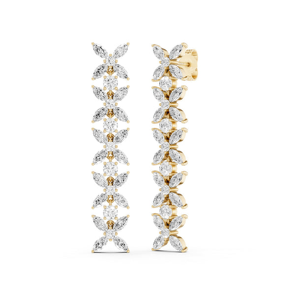 Alyssa Marquise Cascading Dangler Diamond Earrings