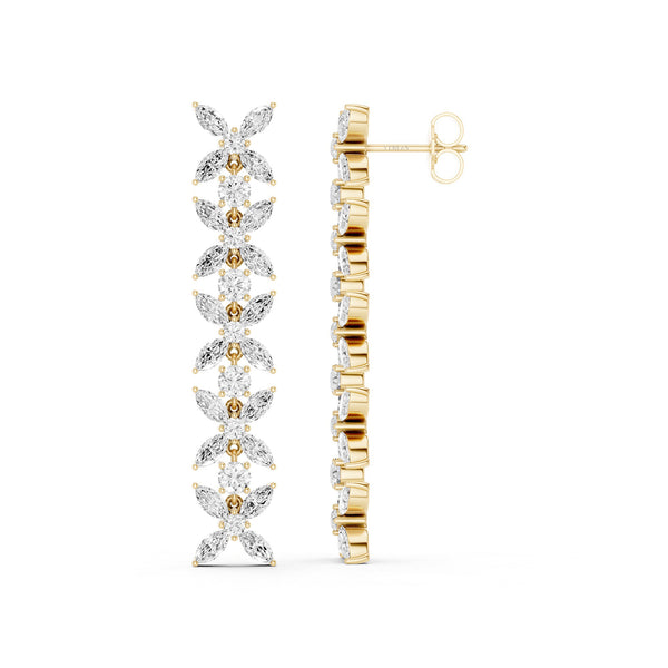 Alyssa Marquise Cascading Dangler Diamond Earrings