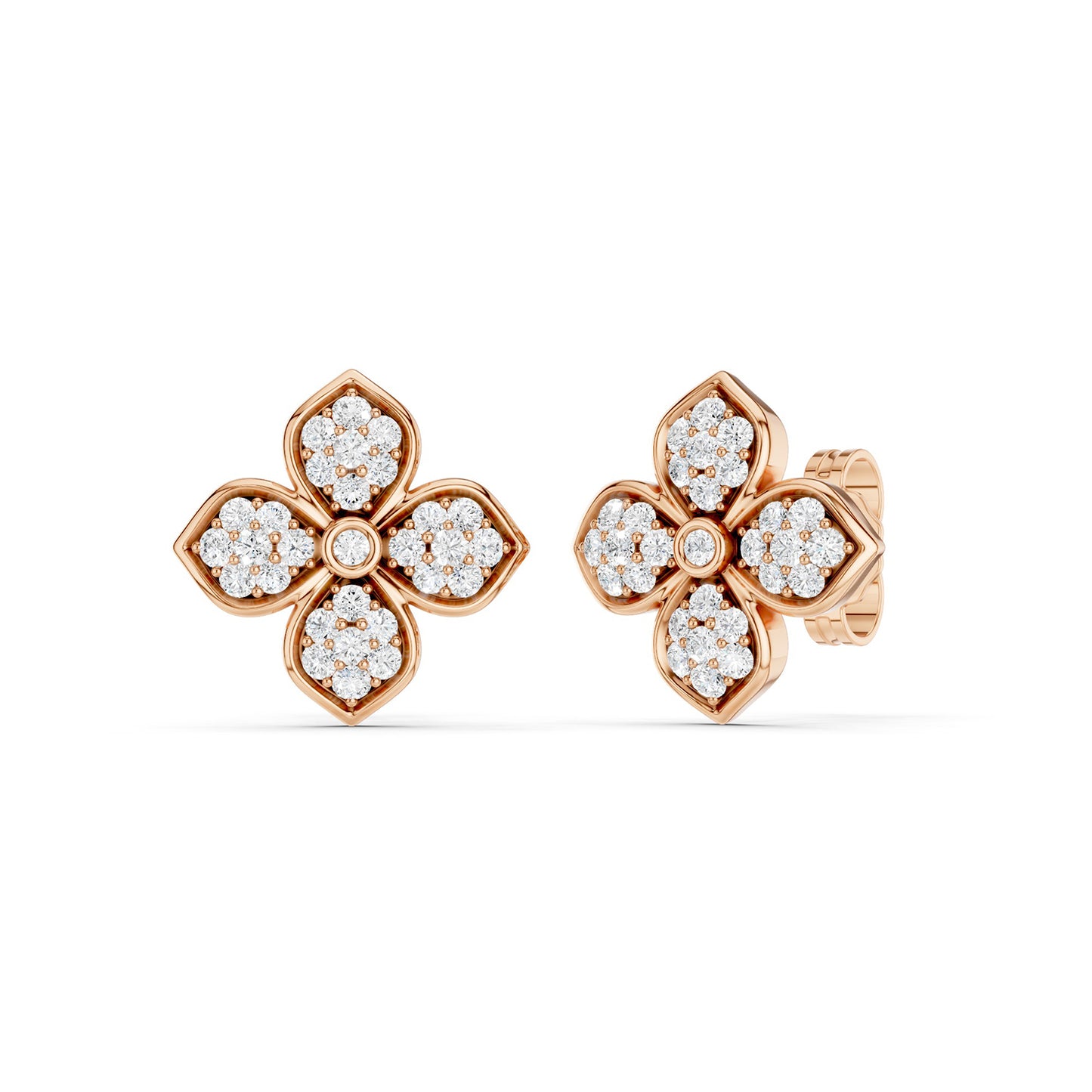La Fleur Radiant Diamond Studs