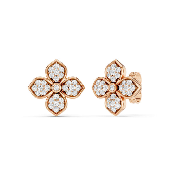 La Fleur Radiant Diamond Studs