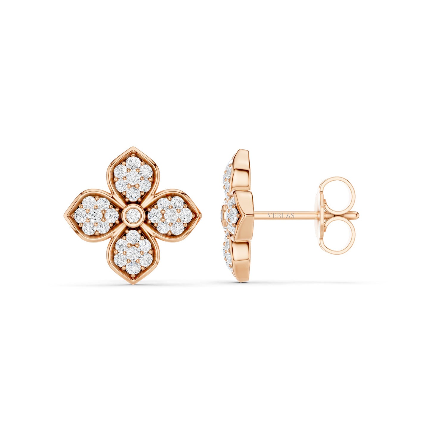 La Fleur Radiant Diamond Studs