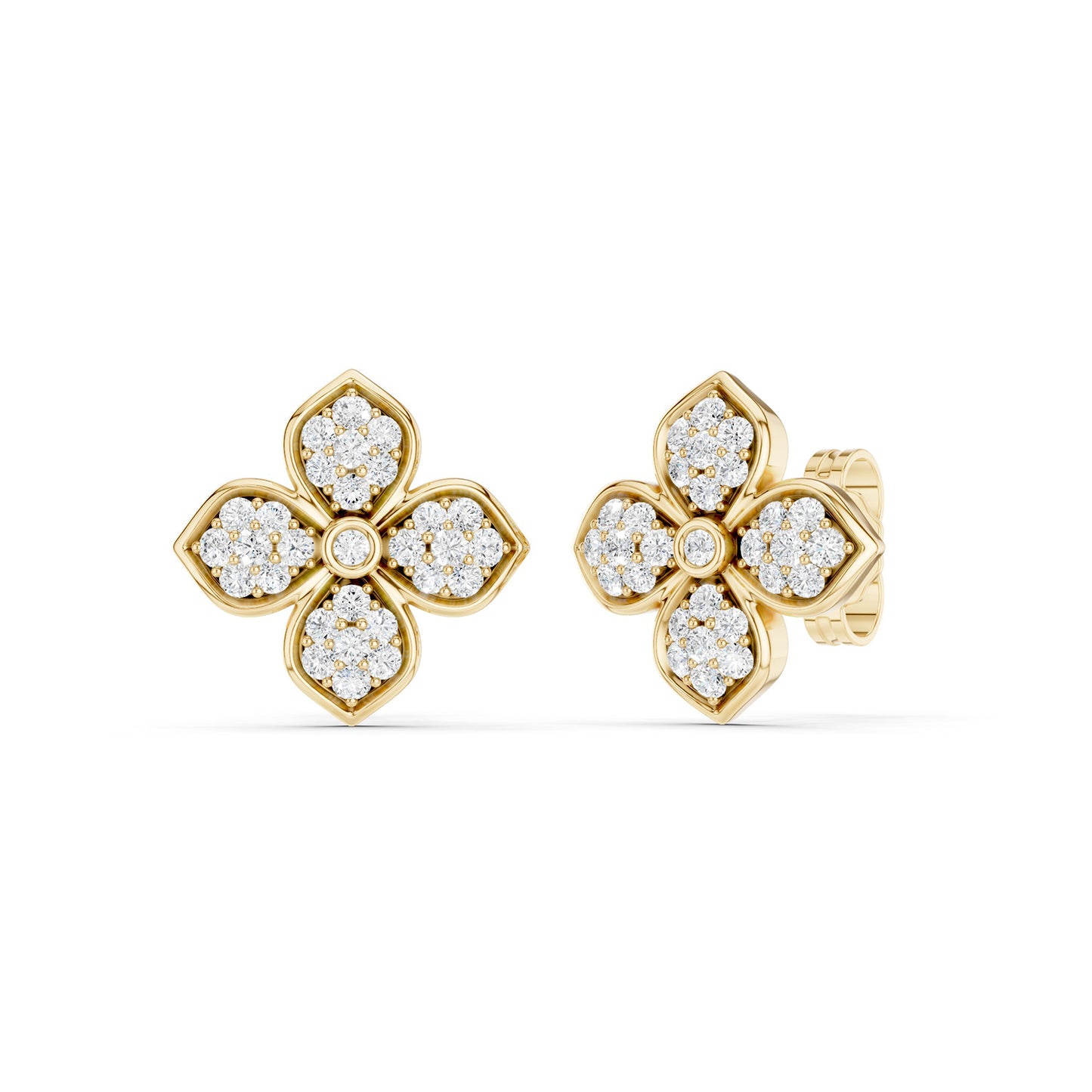 La Fleur Radiant Diamond Studs