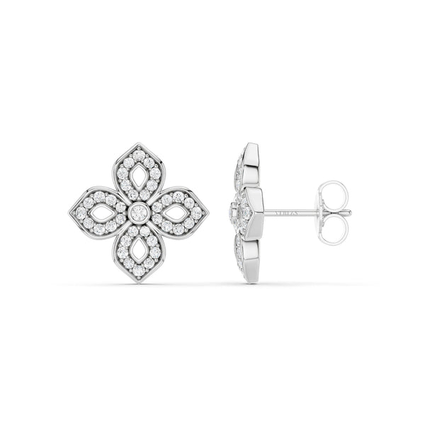 La Fleur Silhouette Diamond Studs