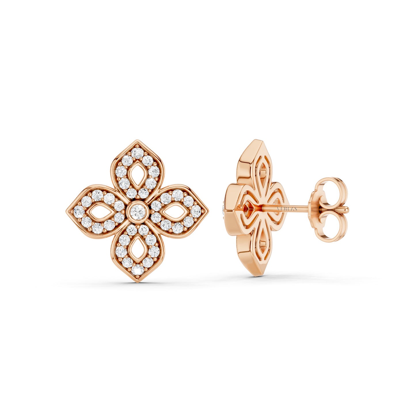 La Fleur Silhouette Diamond Studs