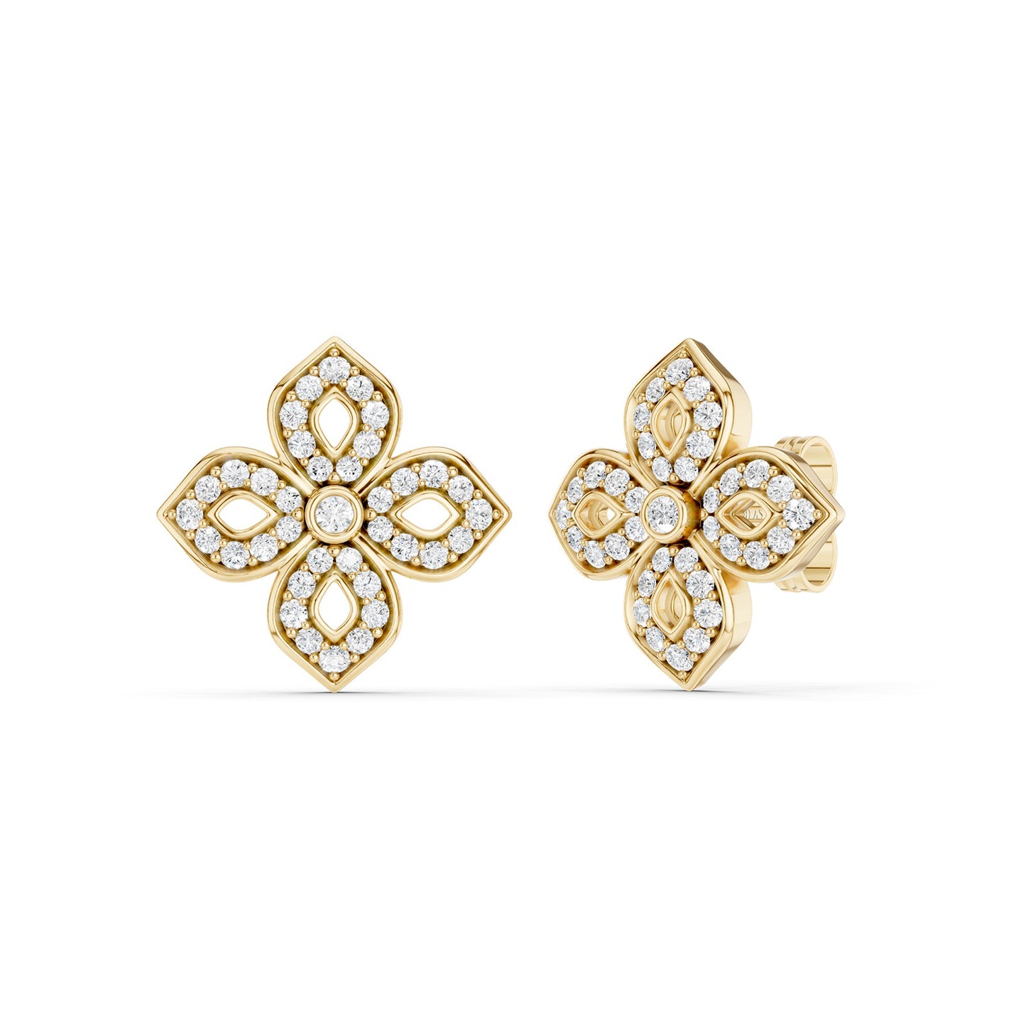 La Fleur Silhouette Diamond Studs