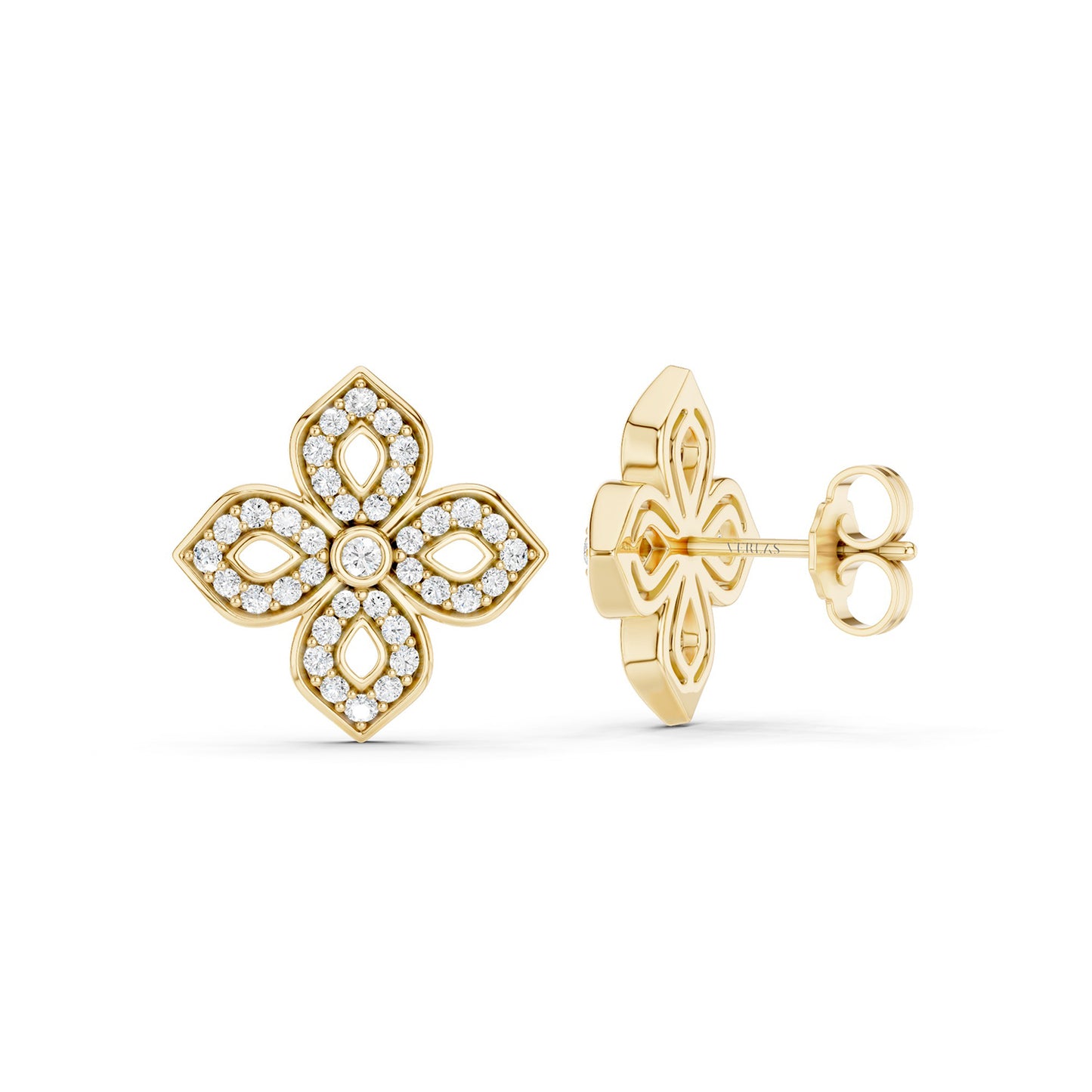 La Fleur Silhouette Diamond Studs