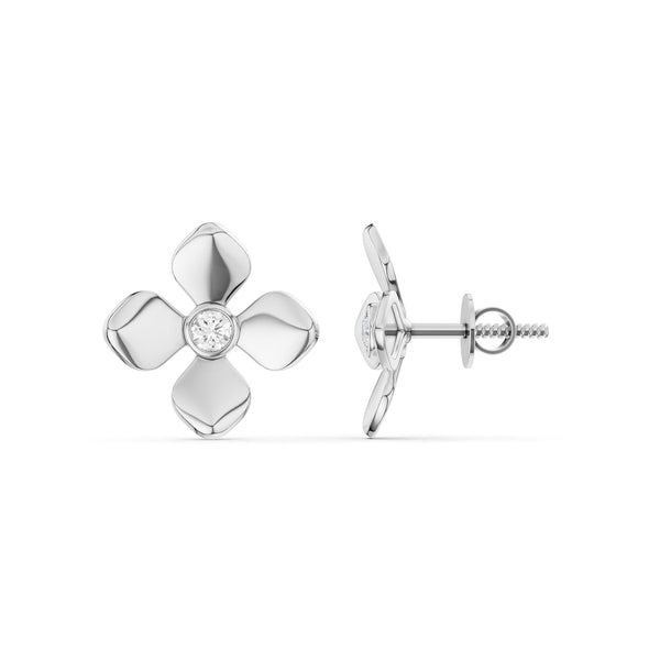 La Fleur Golden Petal Studs