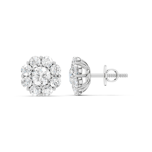 Floral Cluster Basket Studs