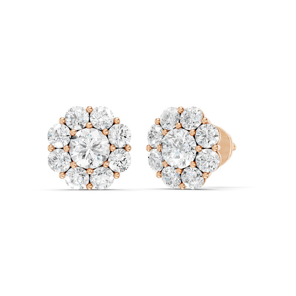 Floral Cluster Basket Studs
